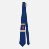 Orange und Navy Blau Krawatte (Vorderseite)