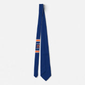 Orange und Navy Blau Krawatte (Rückseite)