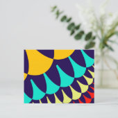 Orange und Navy Blue Scales Postkarte (Stehend Vorderseite)