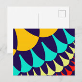Orange und Navy Blue Scales Postkarte (Vorne/Hinten)