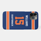 Orange und Navyblau Case-Mate iPhone Hülle (Rückseite (Horizontal))