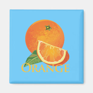 Orange und orange Scheibe Magnet