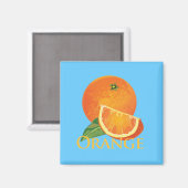 Orange und Orange Slice Magnet (Vorderseite/Rückseite)