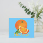 Orange und Orange Slice Postkarte (Stehend Vorderseite)