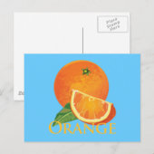 Orange und Orange Slice Postkarte (Vorne/Hinten)