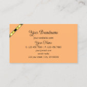 Orange und Peach Chic mit Gemusterten Logobriefen Visitenkarte (Rückseite)