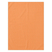 Orange und Peach Retro 60er Blumenmuster  Tischdecke (Vorderseite)