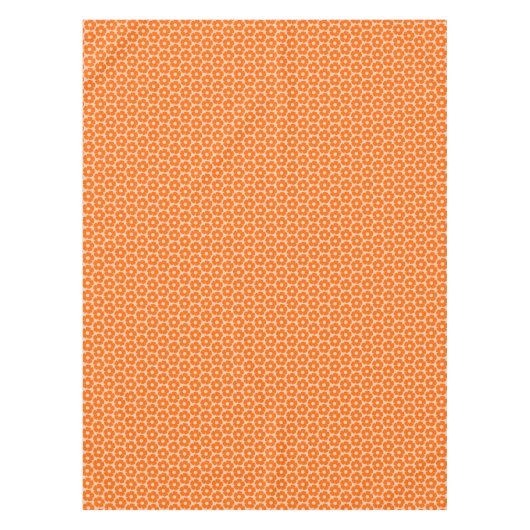 Orange und Peach Retro 60er Blumenmuster  Tischdecke (Vorderseite)