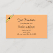 Orange und Peach Stilvoll mit Foto Beruflich Visitenkarte (Rückseite)