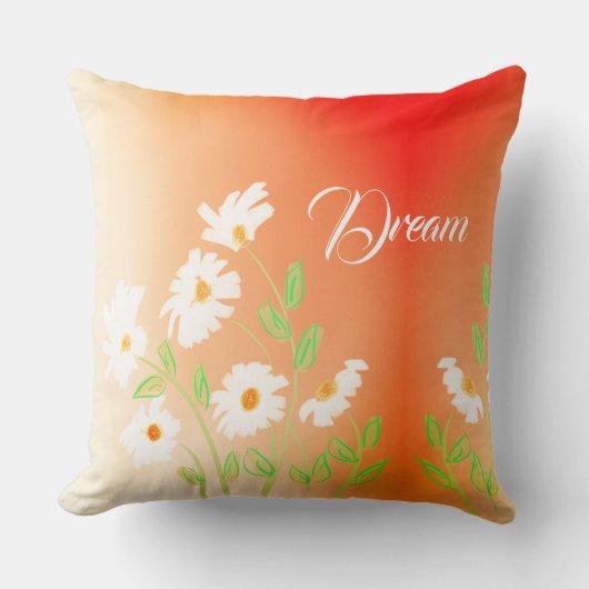 Orange und Pfirsich Kissen (Vorderseite)