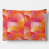 ORANGE- UND PINK-ABSTRAKTE KREISE ZUBEHÖRTASCHE (Vorderseite)