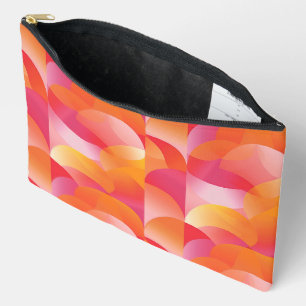 ORANGE- UND PINK-ABSTRAKTE KREISE ZUBEHÖRTASCHE
