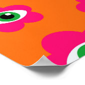 Orange und Pink BOHO Böse Eyes Poster (Ecke)