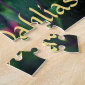Orange und Pink Dahlia Blume Puzzle (Seite)