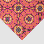 Orange und Pink Funky Mosaic Geometric Muster Seidenpapier (Ausschnitt)