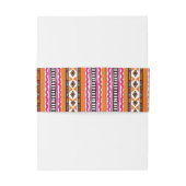 Orange und Pink Kente Afrikanisches Muster Einladungsbanderole (Rückseitenbeispiel)