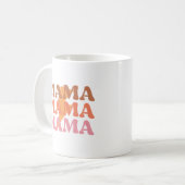 Orange und Pink Mama Mama Mama Tasse (Vorderseite Links)