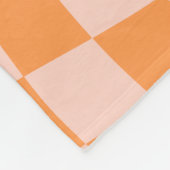 Orange und Pink Psychedelic Checkered Groovy Grid Fleecedecke (Ecke)