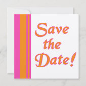 Orange und Pink Speichern Sie die Datumskarten. Save The Date (Vorderseite)