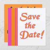 Orange und Pink Speichern Sie die Datumskarten. Save The Date (Vorne/Hinten)