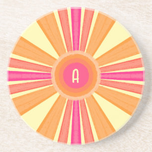 Orange und Pink Sunshine Getränkeuntersetzer