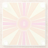 Orange und Pink Sunshine Glasuntersetzer (Rückseite)