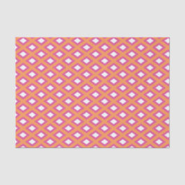 Orange und Pink Tribal Diamond Ikat Muster Seidenpapier