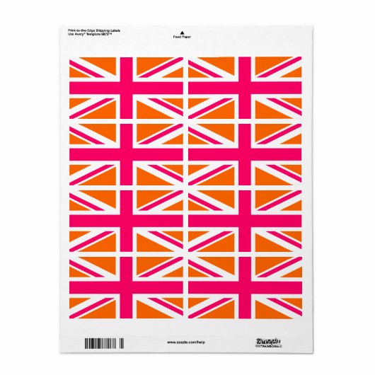 Orange und Pink Union Jack (Vorne)