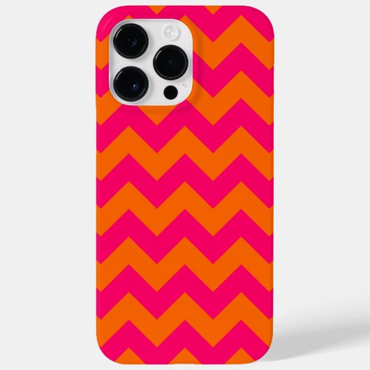 Orange und Pink Zigzag Case-Mate iPhone Hülle (Rückseite)