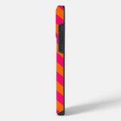 Orange und Pink Zigzag iPhone Hülle (Linke Seite)