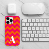Orange und Pink Zigzag iPhone Hülle