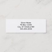 Orange und Pink Zigzag Mini Visitenkarte (Rückseite)