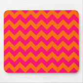 Orange und Pink Zigzag Mousepad (Vorne)