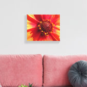 Orange und Red Dahlia Leinwanddruck (Insitu (Wohnzimmer))
