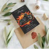 Orange und Red Erleben Sie das Flammen-Bike-Party! Einladung