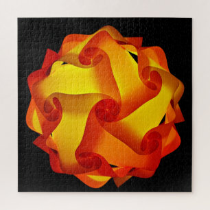 Orange und Red Fire Lamp Puzzle