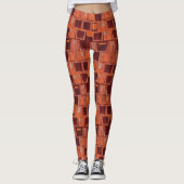 Orange und Red Geometric Leggings (Vorderseite)