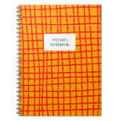 Orange und Red Karo - Muster für Notebookstative Notizblock (Vorderseite)