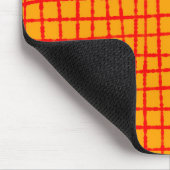 Orange und Red Karo Muster Stilvoll funktionell Mousepad (Ecke)