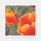 Orange und Red Tulip Paper Napkin Serviette (Vorderseite)