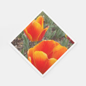 Orange und Red Tulip Paper Napkin Serviette (Ecke)