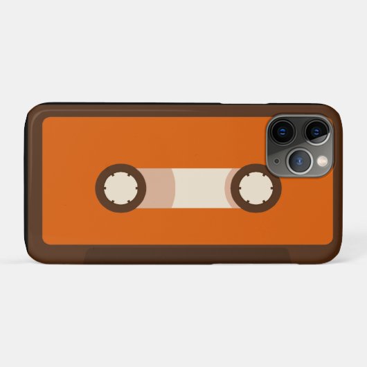 Orange und Retro Kassette Browns Case-Mate iPhone Hülle (Rückseite (Horizontal))