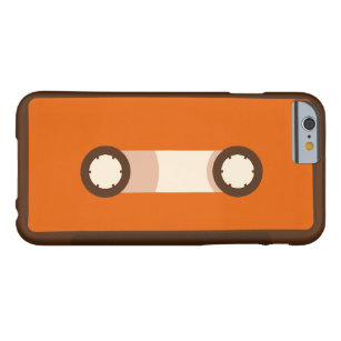 Orange und Retro Kassette Browns Barely There iPhone 6 Hülle