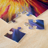 Orange- und Roblau-Raumexplosion Puzzle (Seite)