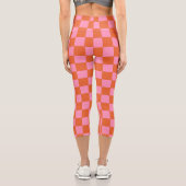 Orange und Rosa Capri Leggings (Rückseite)