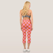 Orange und Rosa Capri Leggings (Rückseite)
