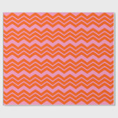Orange- und rosa Chevron-Musterdesign Geschenkpapier (Flach)