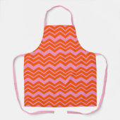 Orange- und rosa Chevron-Musterdesign Schürze (Vorderseite)