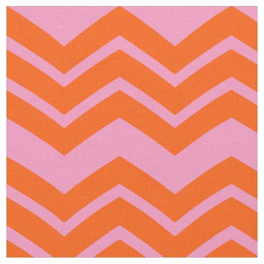 Orange- und rosa Chevron-Musterdesign Stoff (Nahaufnahme)
