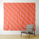 Orange- und rosa Chevron-Musterdesign Wandteppich (Beispiel (Horizontal))